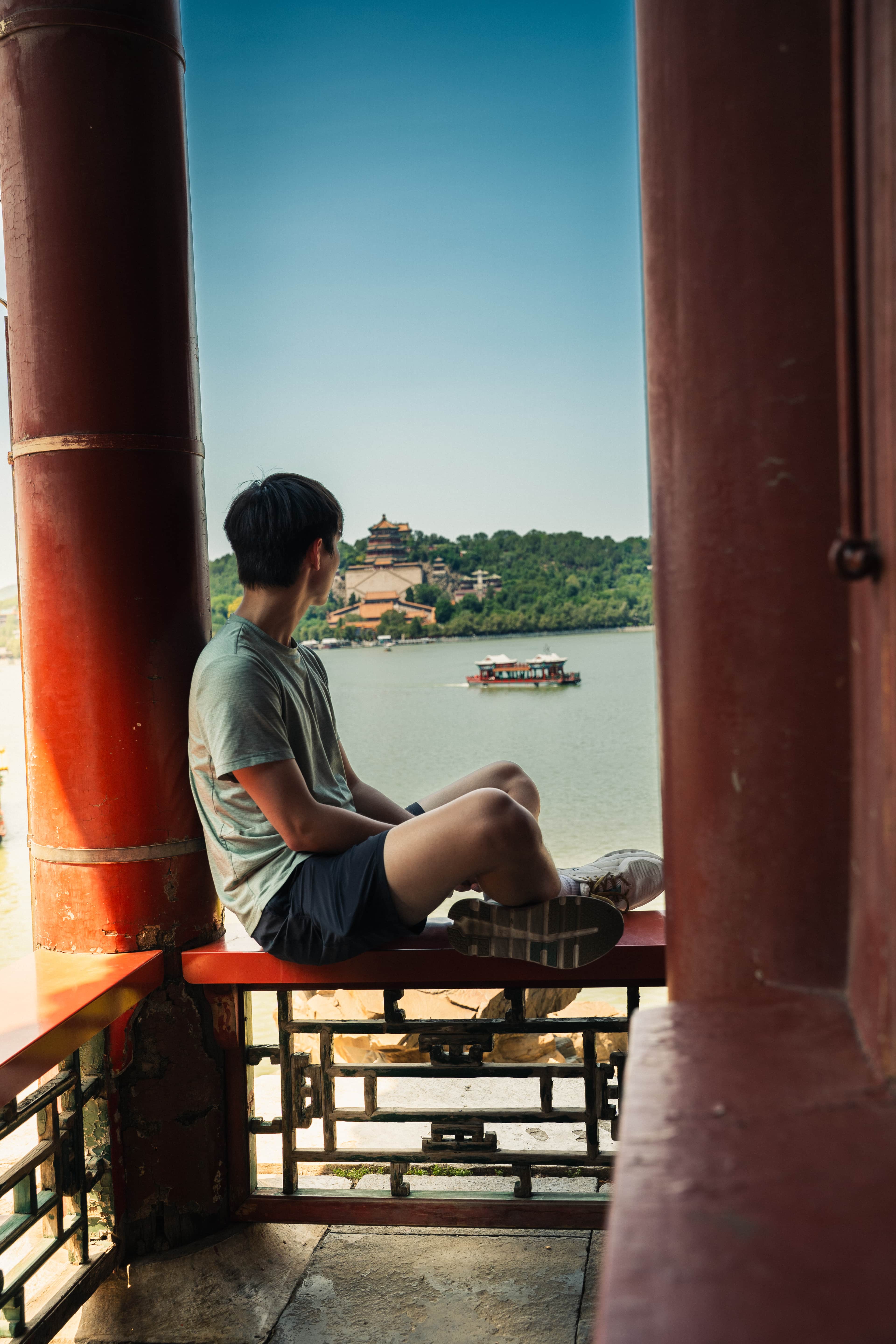 Overlooking the water